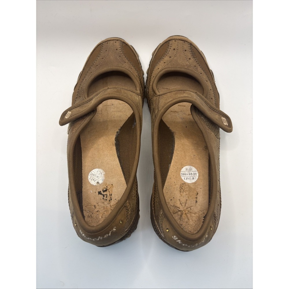 Skechers OG Womens Bikers Mary Jane Shoes Sz 7.5 Brown Casual Comfort NO Insoles - Picture 4 of 9